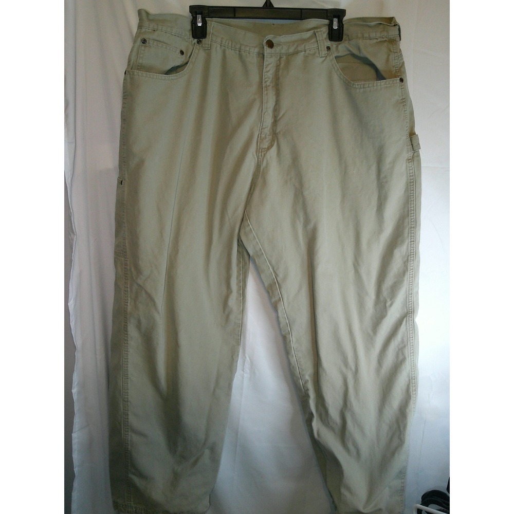 RedHead Flannel Lined Carpenter Pants Work Utility Khaki Beige 44x34‎